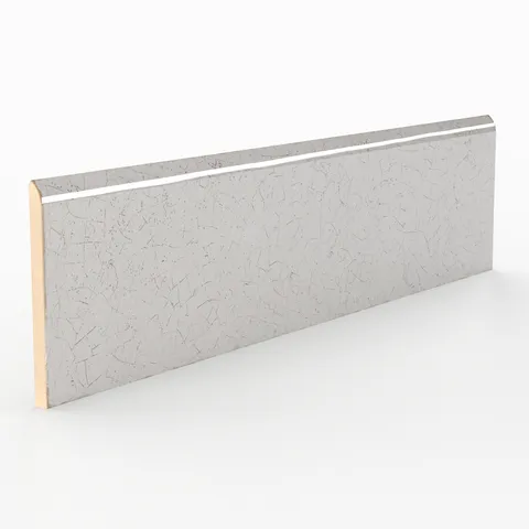 Josie 3 x 12 Bullnose Crackled Ceramic Tile in Tender Gray