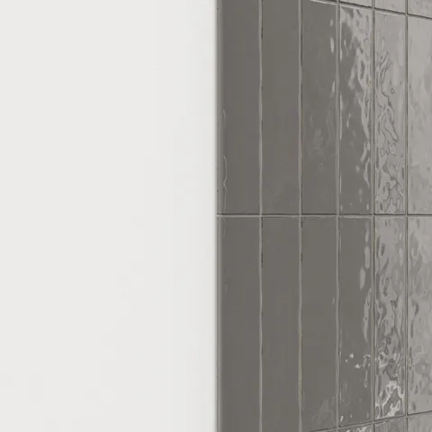 Josie 3 x 12 Bullnose Crackled Ceramic Tile in Taupe