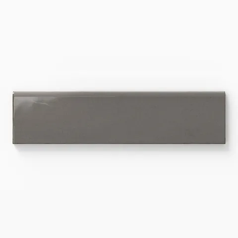Josie 3 x 12 Bullnose Crackled Ceramic Tile in Taupe