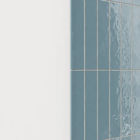 Josie 3 x 12 Bullnose Crackled Ceramic Tile in Ocean
