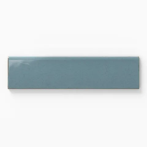 Josie 3 x 12 Bullnose Crackled Ceramic Tile in Ocean