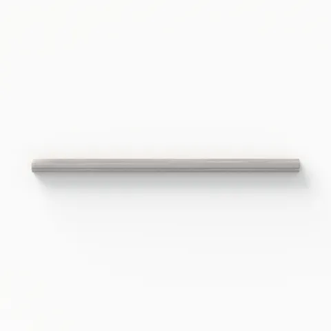 Refined fog gray pencil liner tile with a glossy finish, perfect for adding subtle elegance to walls and backsplashes