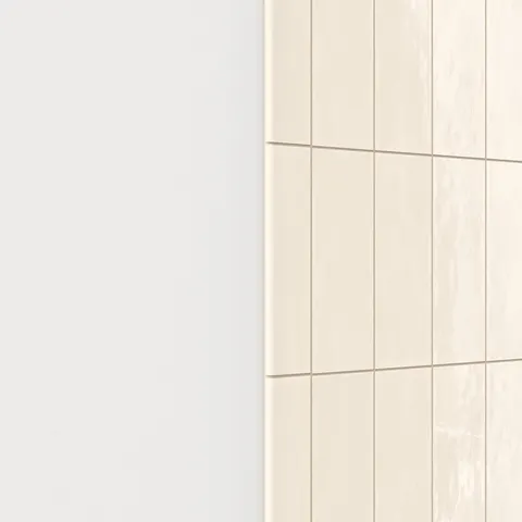 Josie 3 x 10 Bullnose Glossy Ceramic Tile in Cream
