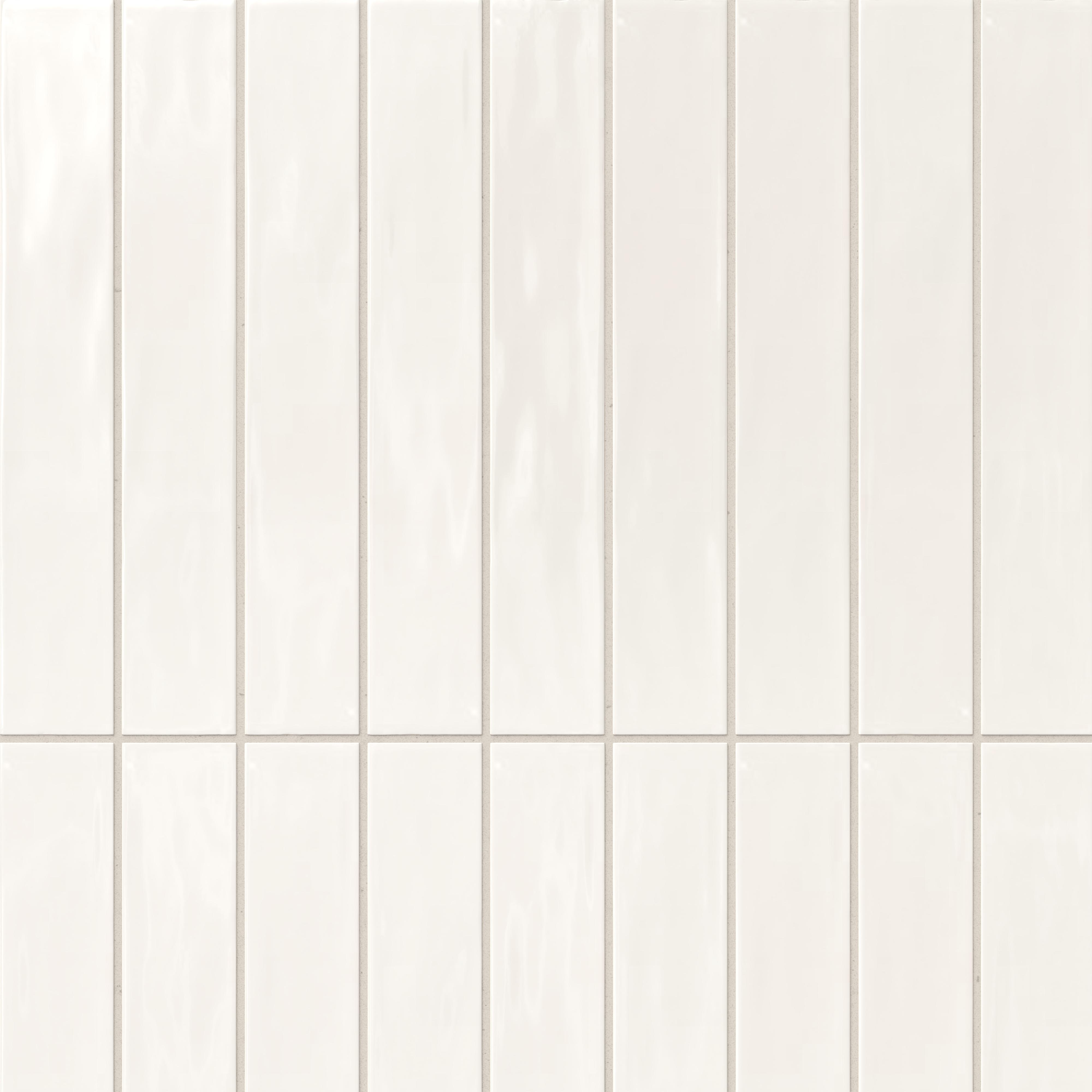 Jaden 2.5 x 16 Glossy Ceramic Tile in Eggshell | Edward Martin