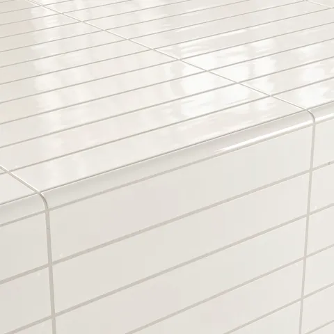Jaden 2.5 x 16 Glossy Ceramic Tile in Eggshell