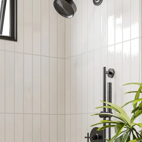 Jaden 2.5 x 16 Glossy Ceramic Tile in Eggshell