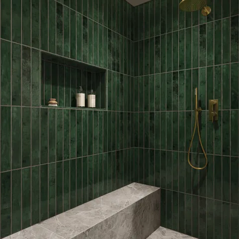 Jaden 2.5 x 16 Glossy Ceramic Tile in Hunter