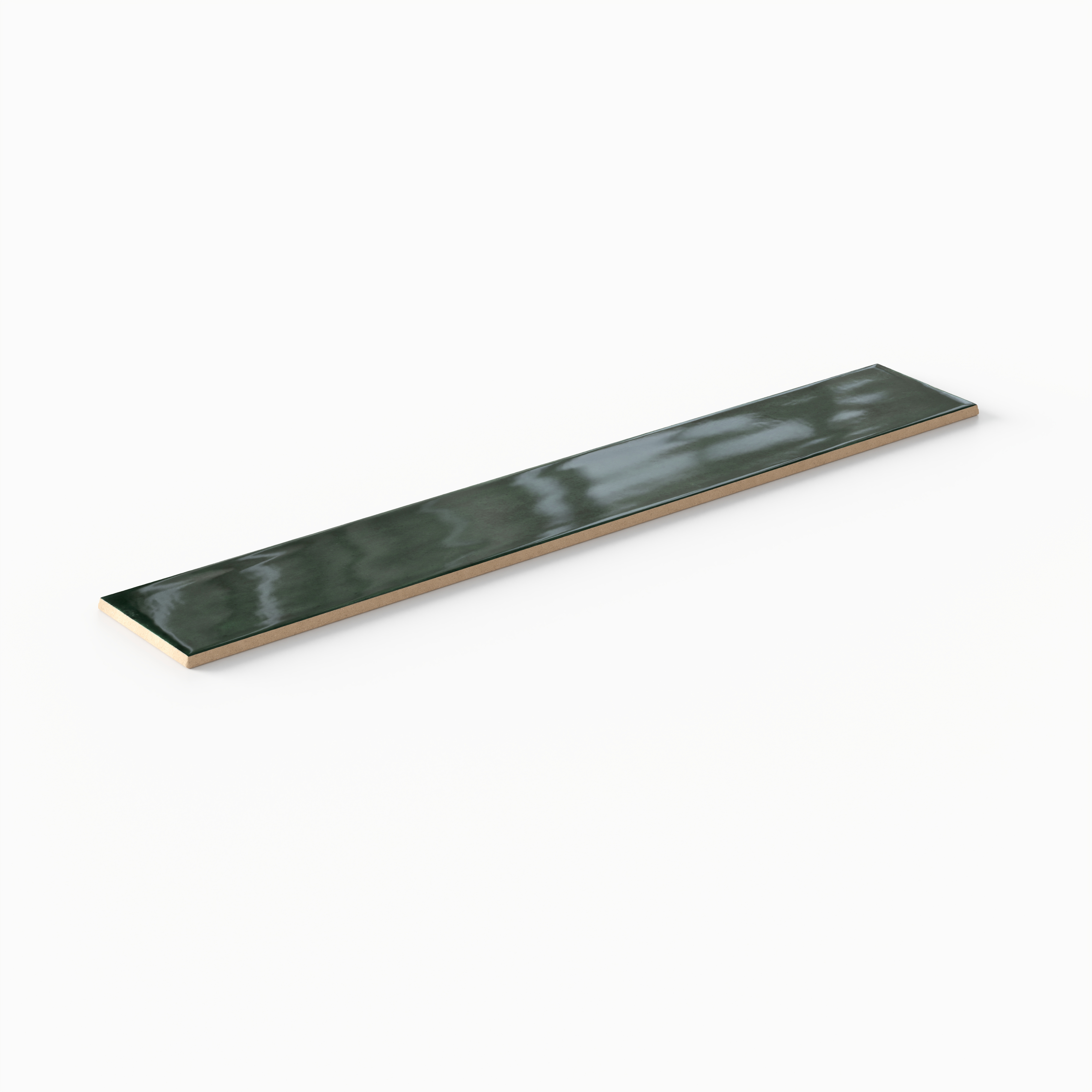 Jaden 2.5 x 16 Glossy Ceramic Tile in Hunter | Edward Martin