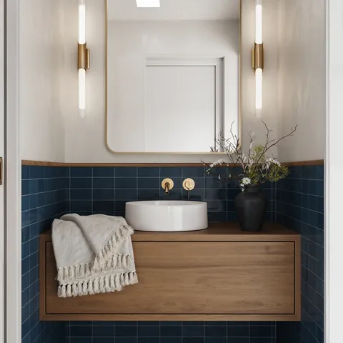 Mikayla 2.5 x 5 Glossy Ceramic Tile in Cerulean
