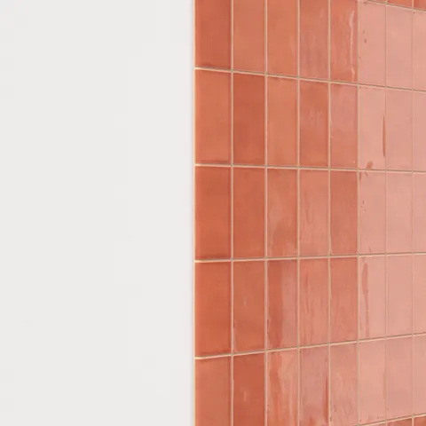 Mikayla 2.5 x 5 Bullnose Glossy Ceramic Tile in Coral