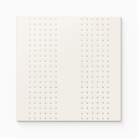 Kira 12 x 12 Satin Ceramic Tile in Striped Dots White