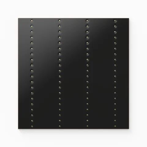 Kira 12 x 12 Satin Ceramic Tile in Dotted Lines Black