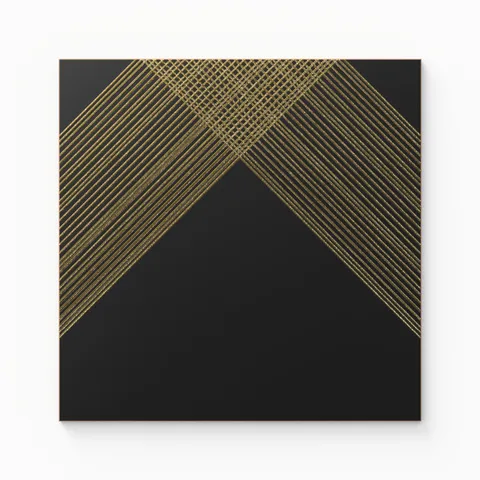 Estelle 12 x 12 Satin Ceramic Tile in Deco 2 Black Gold