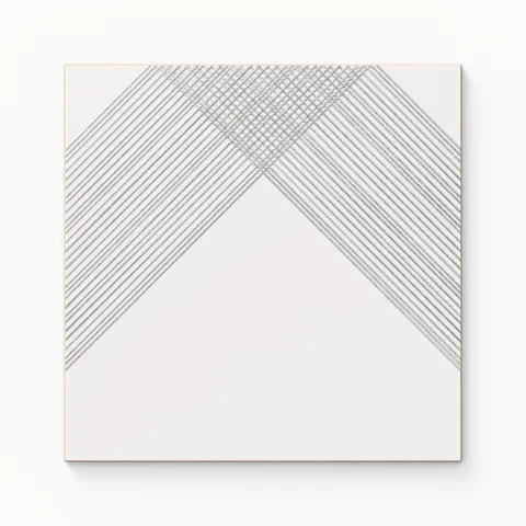 Estelle 12 x 12 Satin Ceramic Tile in Deco 2 White Silver