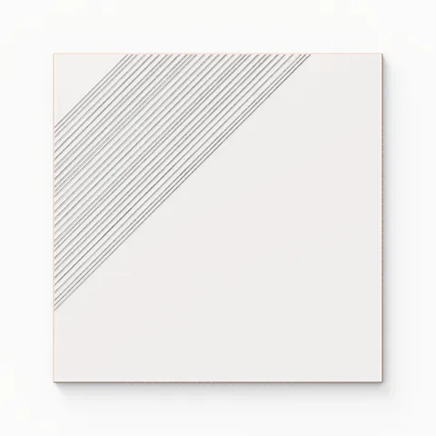 Estelle 12 x 12 Satin Ceramic Tile in Deco 3 White Silver