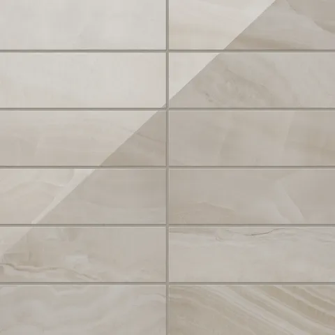 Giselle 4 x 12 Glossy Ceramic Tile in Shell