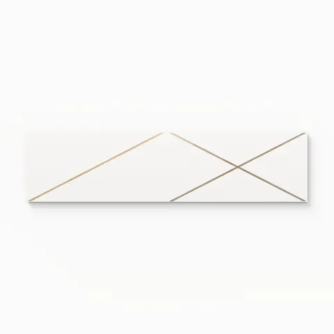 Braxton 4 x 16 Glossy Ceramic Tile in Gold