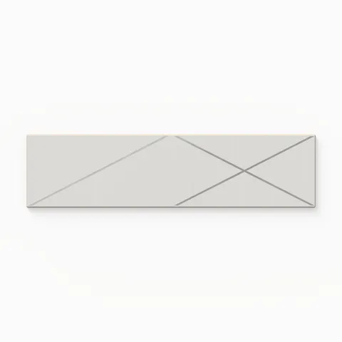 Braxton 4 x 16 Glossy Ceramic Tile in Silver