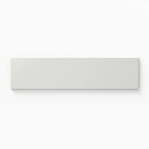 Refined Kinsley Fog 4x16 bullnose tile in a satin finish, featuring soft gray hues for elegant edges.