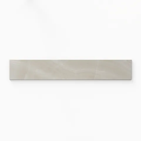 Giselle 4 x 24 Satin Porcelain Bullnose Tile in Shell