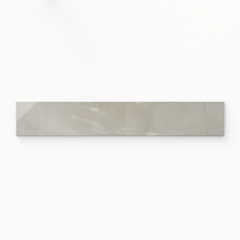 Giselle 4 x 24 Polished Porcelain Bullnose Tile in Shell