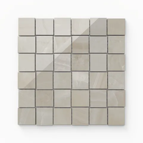 Giselle 2 x 2 Polished Porcelain Mosaic Tile in Shell