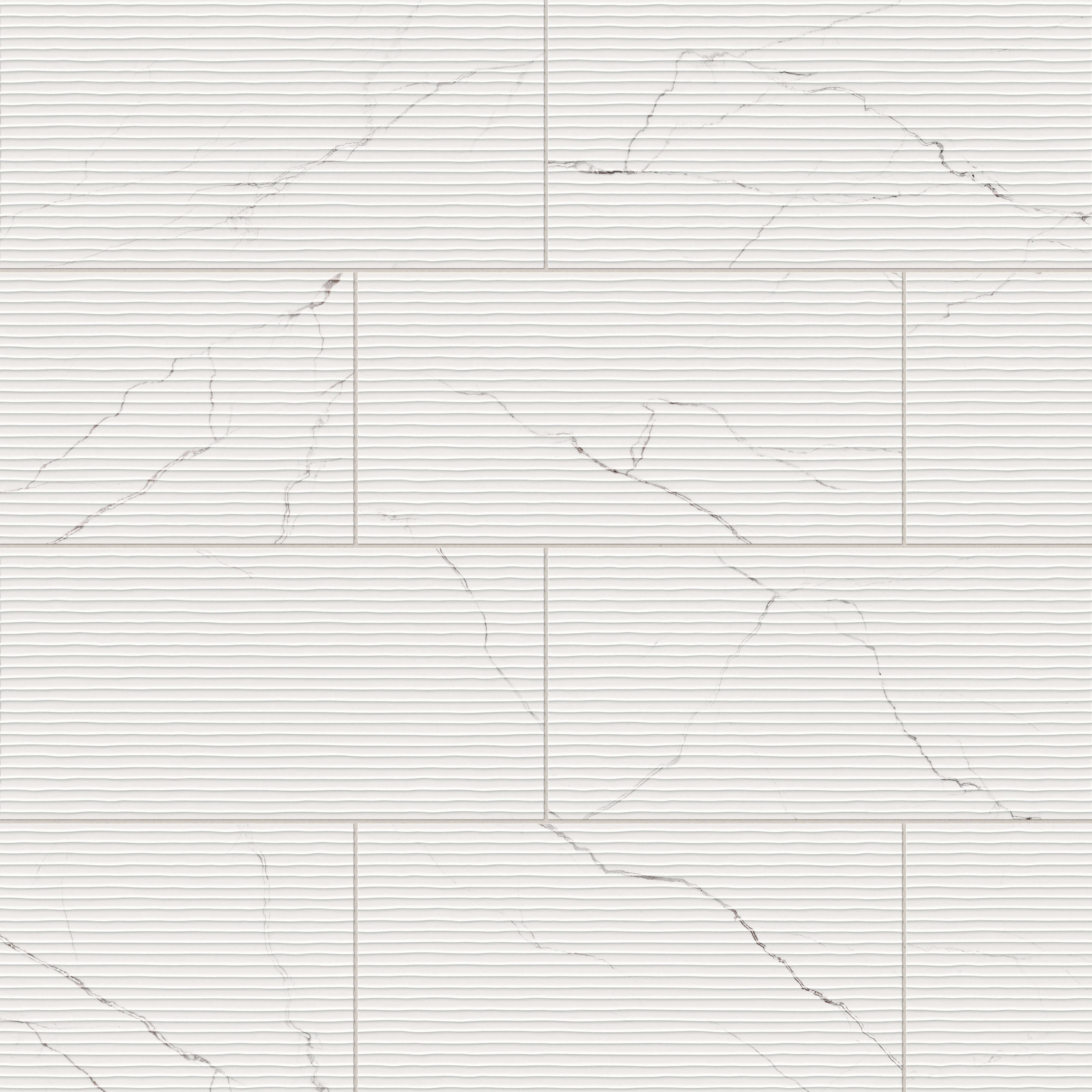 Natalia 12 x 24 Matte Porcelain Tile in Calacatta Lincoln Deco