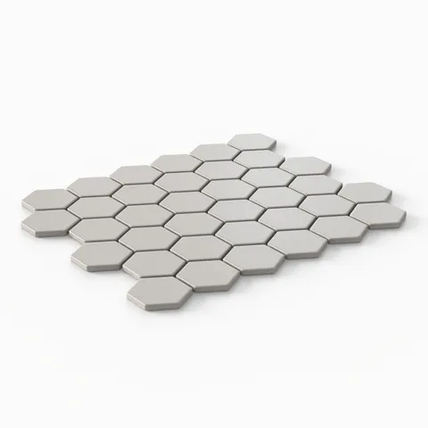 Levi 12 x 12 Matte Porcelain 2 x 2 Hexagon Mosaic Tile in Grey
