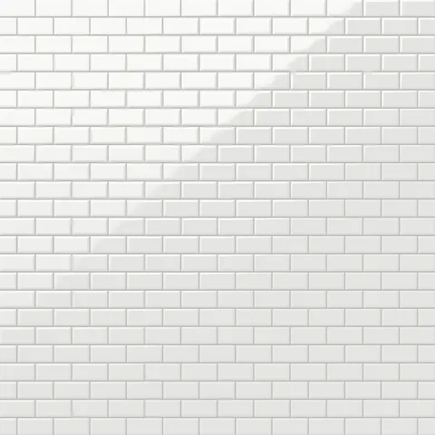 Maggie 12 x 12 Glossy Porcelain 2 x 4 Brick Beveled Mosaic Tile in White