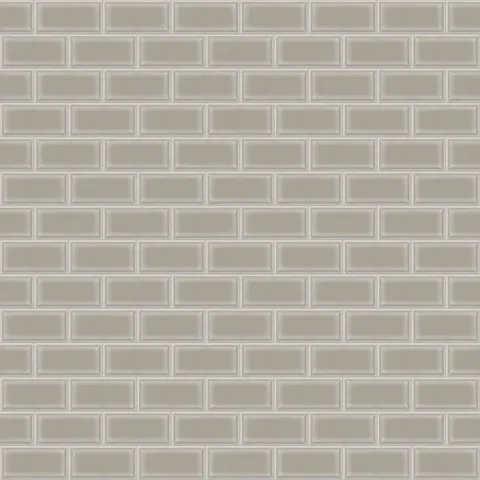 Maggie 12 x 12 Glossy Porcelain 2 x 4 Brick Beveled Mosaic Tile in Taupe