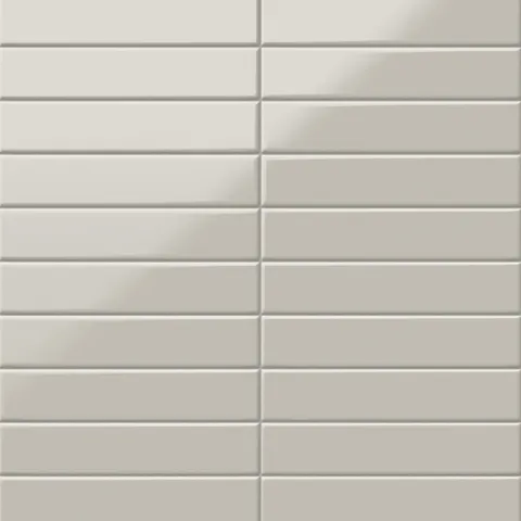 Glossy beige subway tiles with a sleek finish, offering a versatile and modern design for contemporary interiors.