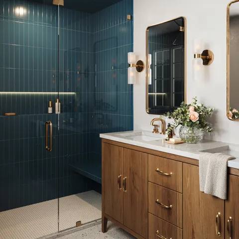 Reagan 2 x 10 Matte Ceramic Tile in Teal