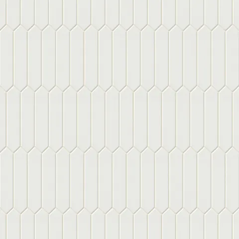 Reagan 2 x 10 Glossy Ceramic Picket Tile in Blanco