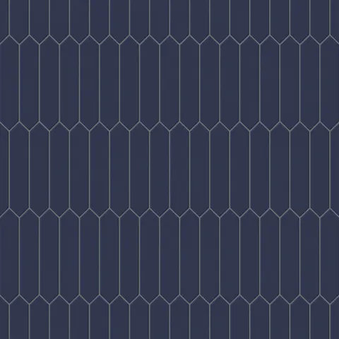 Reagan 2 x 10 Glossy Ceramic Picket Tile in Navy