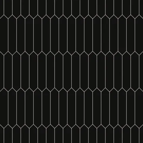 Reagan 2 x 10 Glossy Ceramic Picket Tile in Midnight