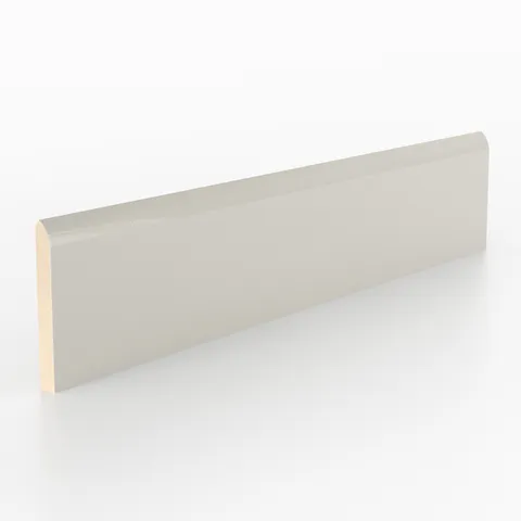 Reagan 2 x 10 Glossy Ceramic Bullnose Tile in Gris