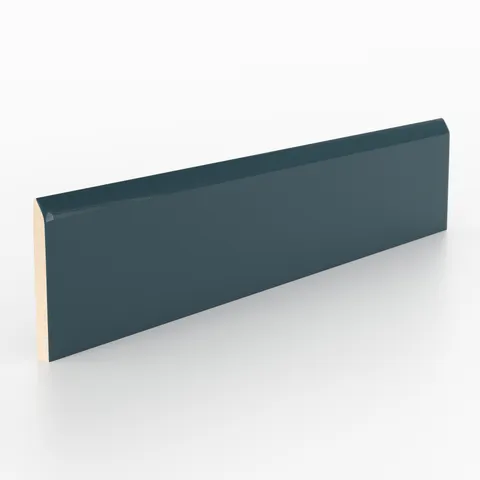 Reagan 2 x 10 Glossy Ceramic Bullnose Tile in Teal