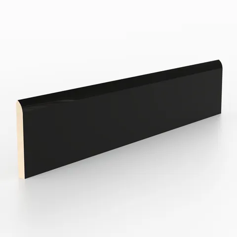 Reagan 2 x 10 Glossy Ceramic Bullnose Tile in Midnight