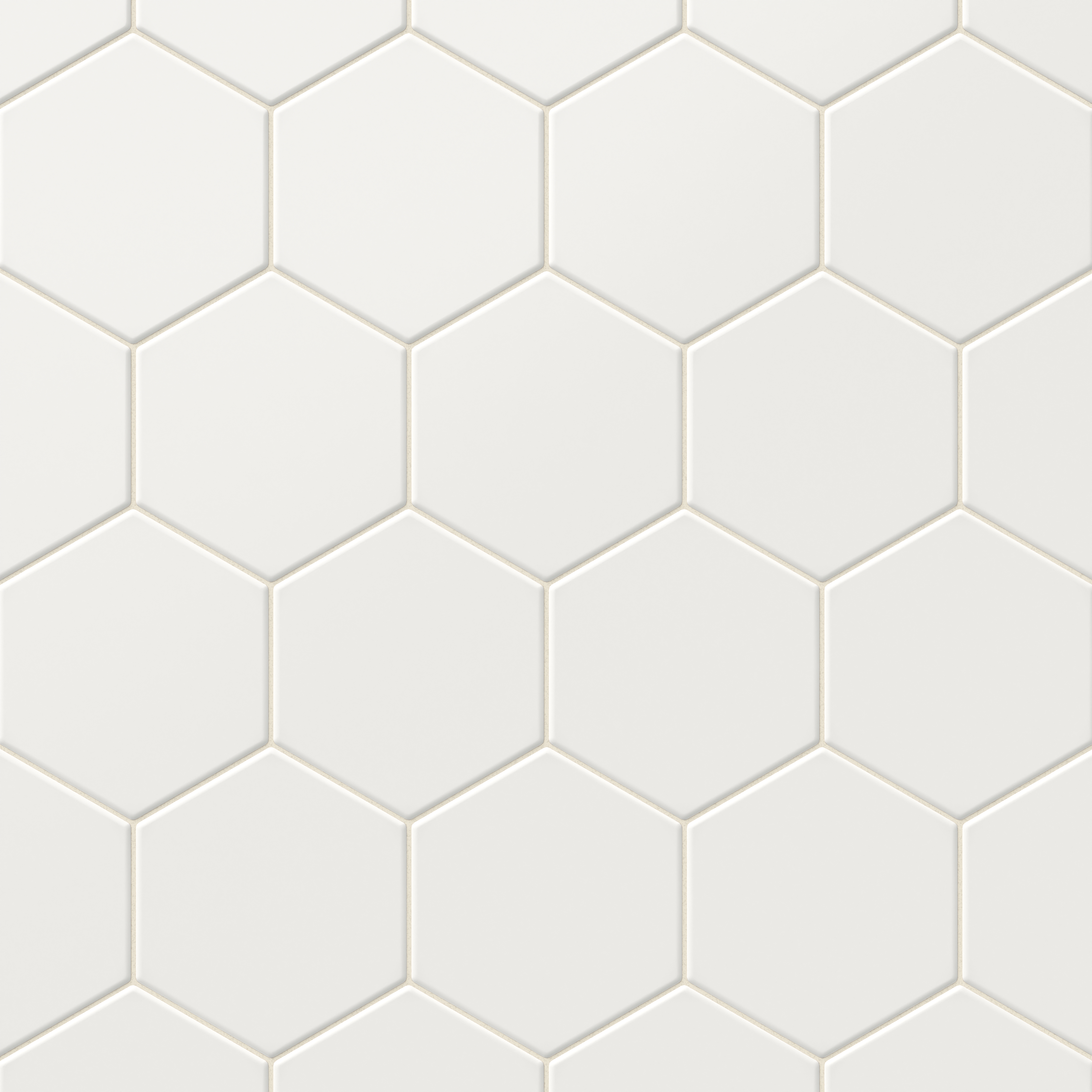 Reagan 5 x 6 Matte Porcelain Hexagon Tile in Blanco | Edward Martin