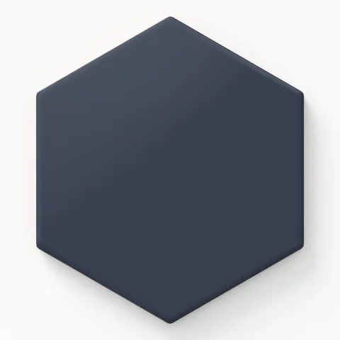 Reagan 5 x 6 Matte Porcelain Hexagon Tile in Navy