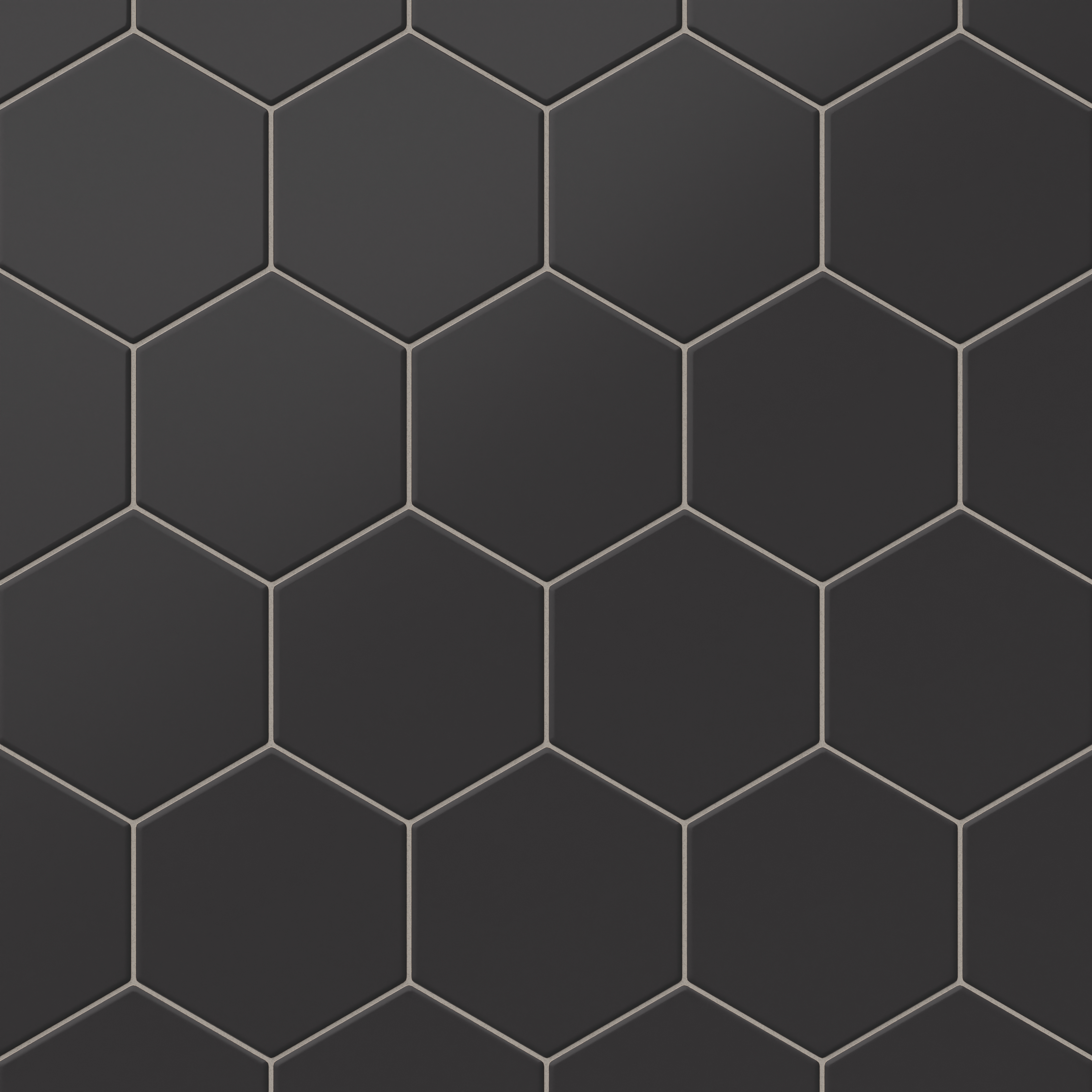 Reagan 5 x 6 Matte Porcelain Hexagon Tile in Midnight | Edward Martin