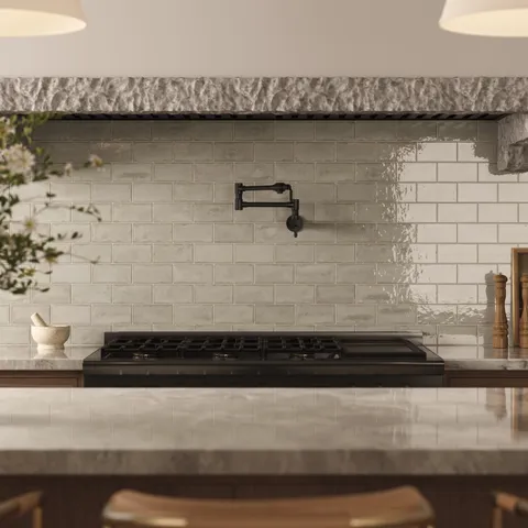 Graham 3 x 6 Glossy Ceramic Tile in Off White