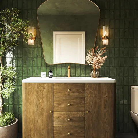 Graham 3 x 6 Glossy Ceramic Tile in Moss