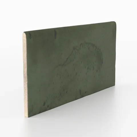 Graham 3 x 6 Bullnose Glossy Ceramic Tile in Moss