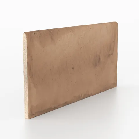 Graham 3 x 6 Bullnose Glossy Ceramic Tile in Clay