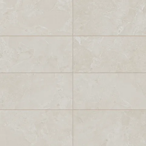 Annalise 12x24 Matte Porcelain Tile in Beige, showcasing a sandy texture for a warm, natural aesthetic.