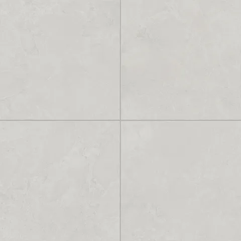Annalise Fog 24x24 Matte Porcelain Tile showcasing a light grey stone-like texture, ideal for contemporary interiors.