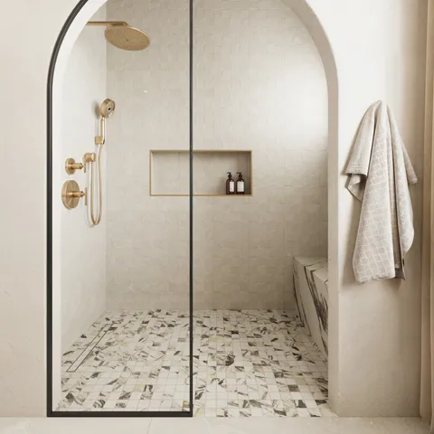 Annalise 12 x 36 Matte Ceramic Tile in Arena Deco