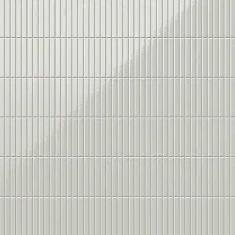 Elegant Miley porcelain tiles in a sleek white gloss finish, featuring a textured linear design for a contemporary and refined look