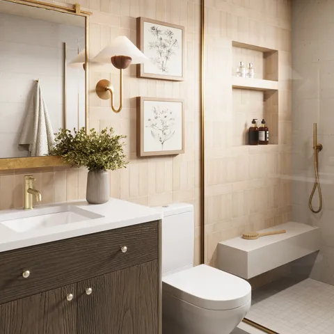 Ellie 2.5 x 8 Matte Ceramic Tile in Tan